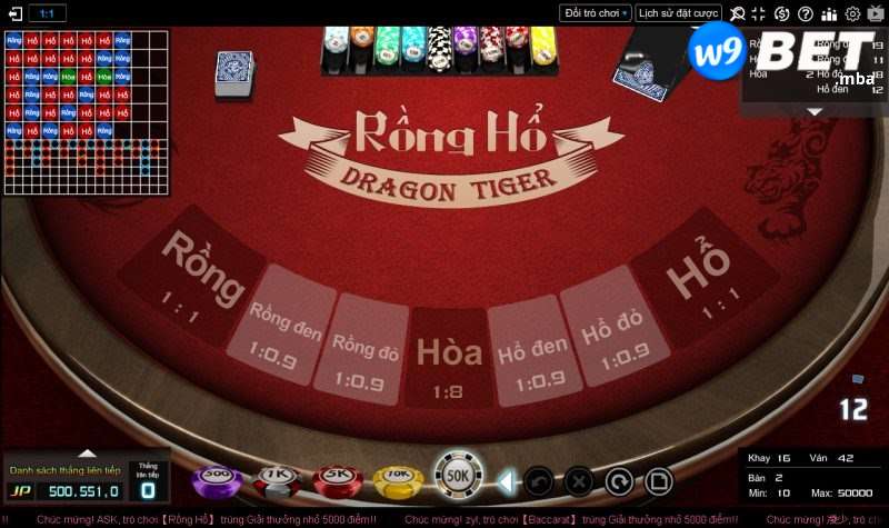 Giới thiệu về cách chơi rồng hổ tại w9bet